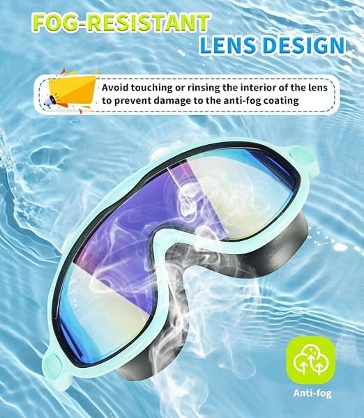 Simglasögon 2-pack Anti-Fog UV-skydd Poolvatten Barn Simglasögon för 3-15 år