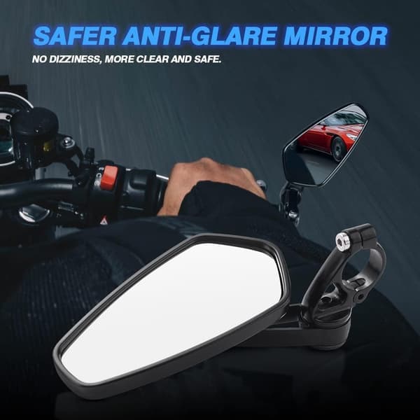 Motorcykelspejle - 7/8\" (22mm) Styr-endebakspejle Kompatible med de fleste