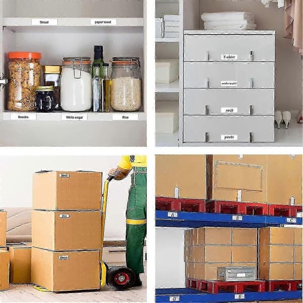 Label Holders Self-Adhesive Shelf Edge Label Clear Shelf Edge Label Index Card Pockets Drawers File Storage Boxes Label Holders 100-pack Transparent  White