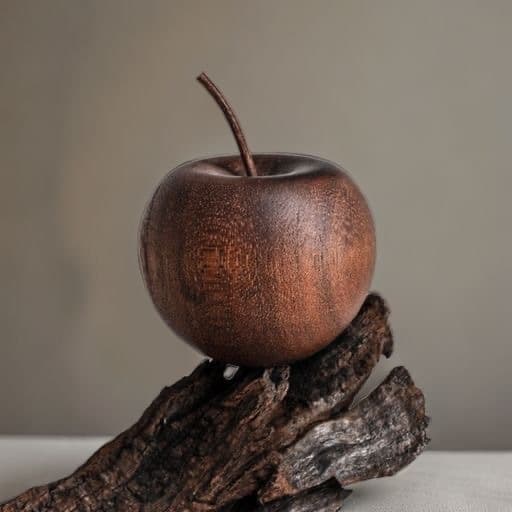 2-delt æterisk olie diffuser i træ, æbleformet træ aromaterapi diffuser, egnet til hjemmet, kontoret, bilen, garderoben og andre scener