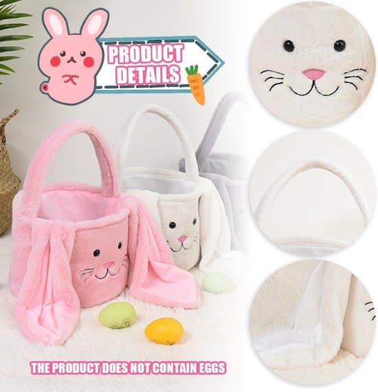 Easter Basket - Easter Decoration - Easter Ornament - Easter Basket with Bunny Ears - Fillable Easter Basket - Easter Egg Decoration
