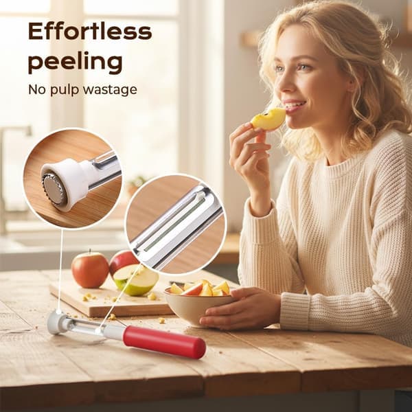 2-in-1 Apple Corer & Peeler 2026 Upgrade - Multifunctional Fruit Peeling Tool with Vegetable Peeler, Kitchen Utensil