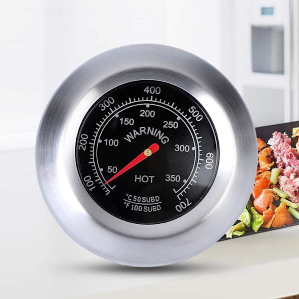 Rostfritt stål ugns termometer, 2PCS grill rökare temperaturmätare, grill termometer kött matlagning termometer, temperaturmätning, ugn
