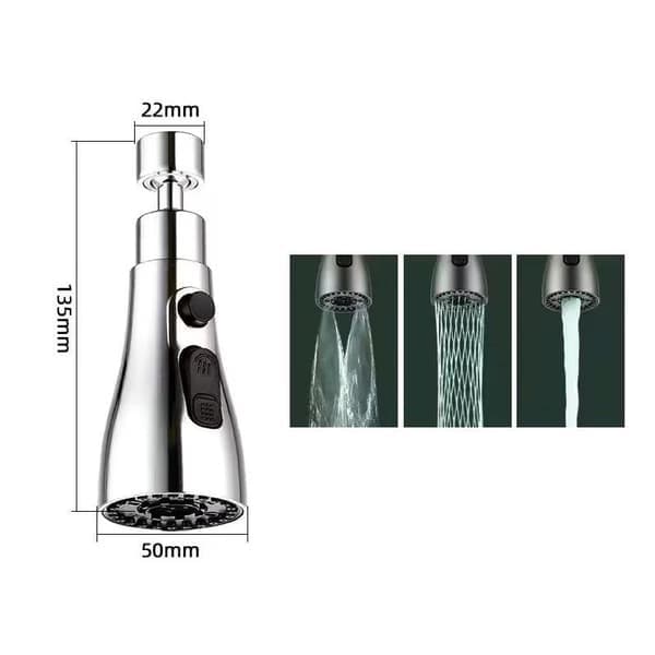 Kitchen Utensil Kitchen Faucet Nozzle Kitchen Faucet 360 Degree 1pc/Silver 1 pc/silver 1st/Silver 1 stk/sølv