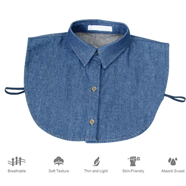 1 stycken Fake Collar Avtagbar blus Dickey Collar Half Shirts False Collar for Women Style 1