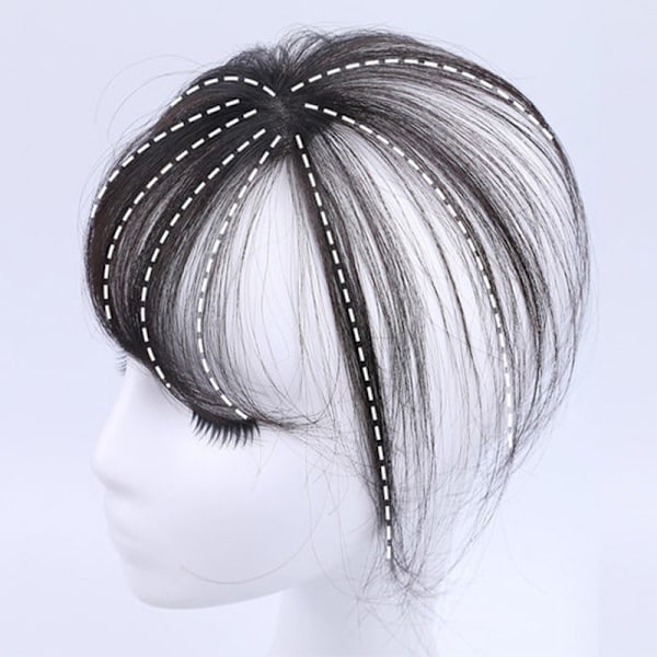Syntetisk topper-hårstycke False Bang Clip-In Bang-förlängning Ha A4 A4