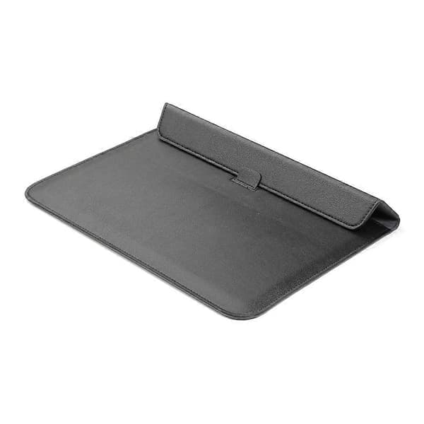 Konvolut-stil PU læder laptop etui til MacBook Air 13,3-tommer/iPad Pro 12,9 - Sort
