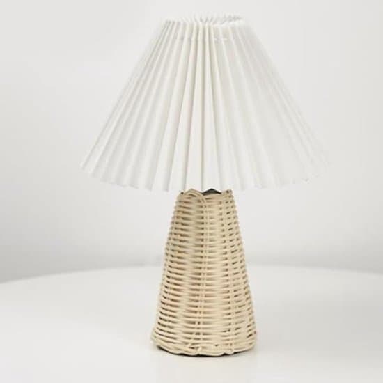 Cute Small Table Lamp, Rattan Bedside Lamp, Modern Bedside Lamp for Bedroom and Home Office Decor – Mini Bedside Lamp