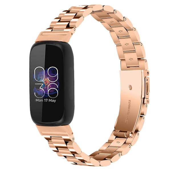 xDfind Three Beads Quick Release Metal Watch Strap Rose Gold Rose Gold For Fitbit Inspire 3