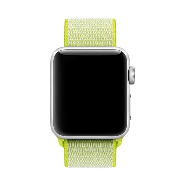 För Apple Watch 38mm Nylon Loop med kardborreknäppning Neongrön Limegrön Limegrön