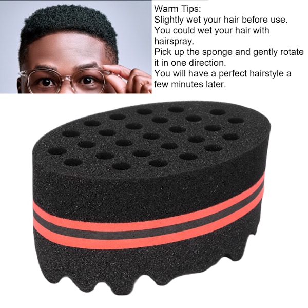 Hår Svamp Borste Stora Hål Svamp Dreads Låsning Afro Spiral Kam Vård Verktyg för Män Kvinnor Lockar
