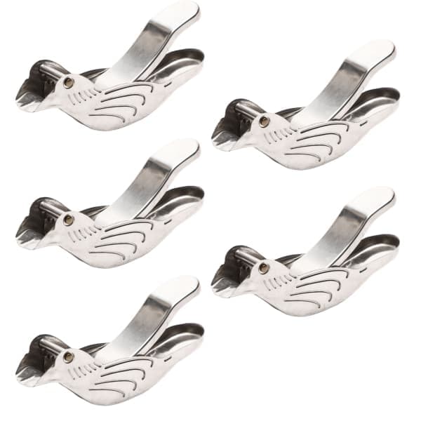 Citronpress i rostfritt stål, ergonomisk citronpress med hällpip, 5 st 5pcs