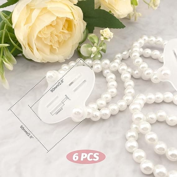 6 stk. håndleddscorsagearmbånd Elastiske perlearmbånd DIY blomsterperlearmbånd til bryllupsfest brud brudepike