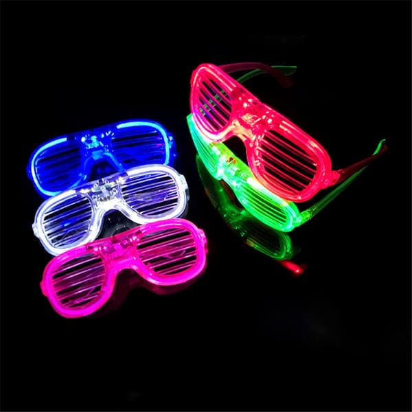 20-pak lysende festbriller 5 farver LED lysende LED solbriller plast blinkende neon kostumer