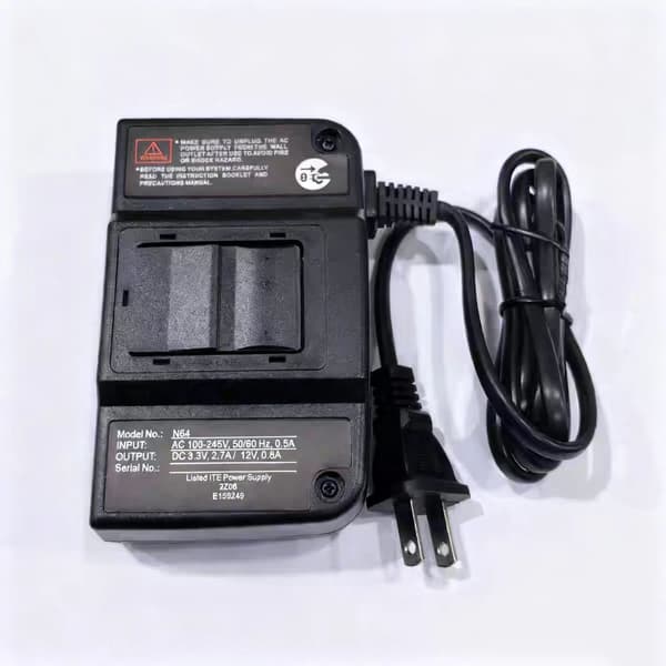 Ny AC-adapterlader for Nintendo N64, regulatorisk strømadapter, strømkabel, ladekabel, strømkilde for Nintendo 64