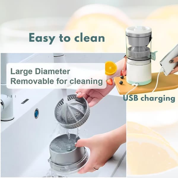Rechargeable Electric Citrus Juicer - USB-C, Cordless, Portable Orange Juicer