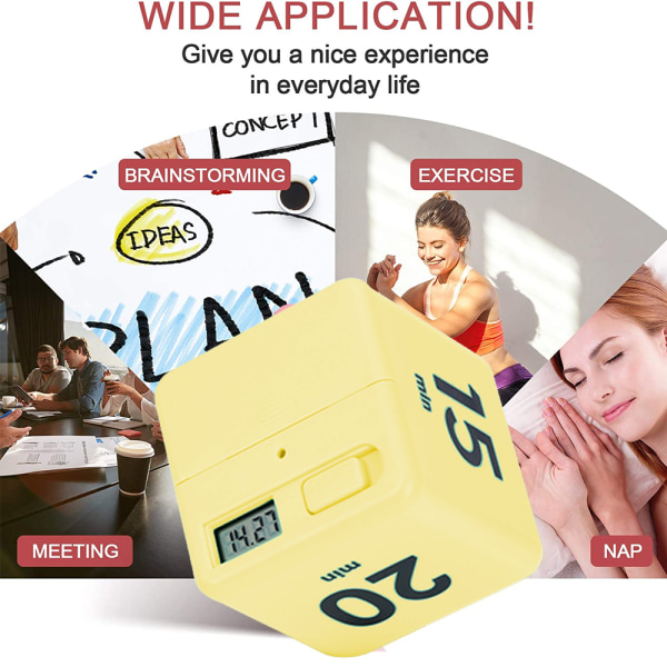 Kubtimer Gravity Sensor Flip Timer Barntimer Träning Timer och Spel Timer för Tid