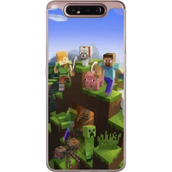 Samsung Galaxy A80 Genomskinligt Skal MineCraft