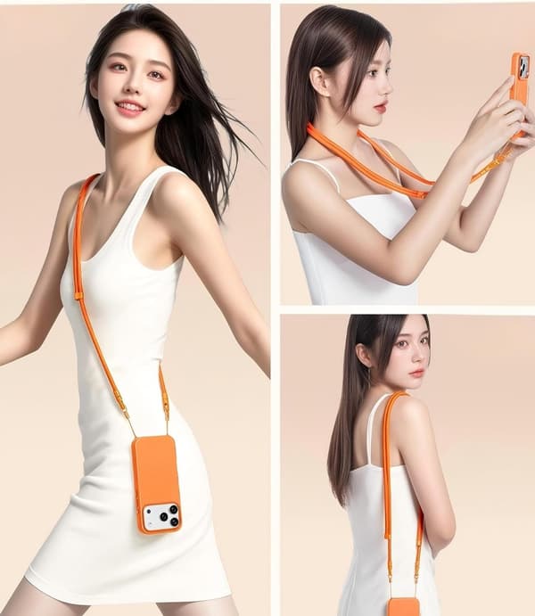 For iPhone 17 Pro Max Justerbar Crossbody Halsstropp