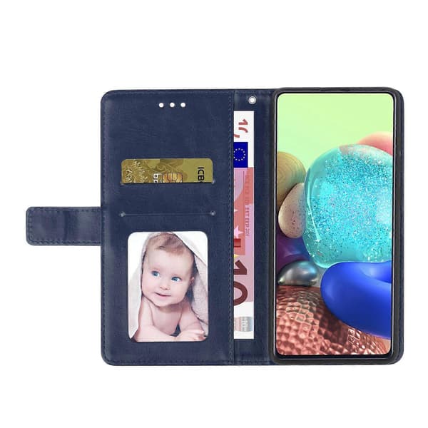 For Motorola Moto G56 5G HT01 Y-shaped Patterned Flip Leather Case Blue