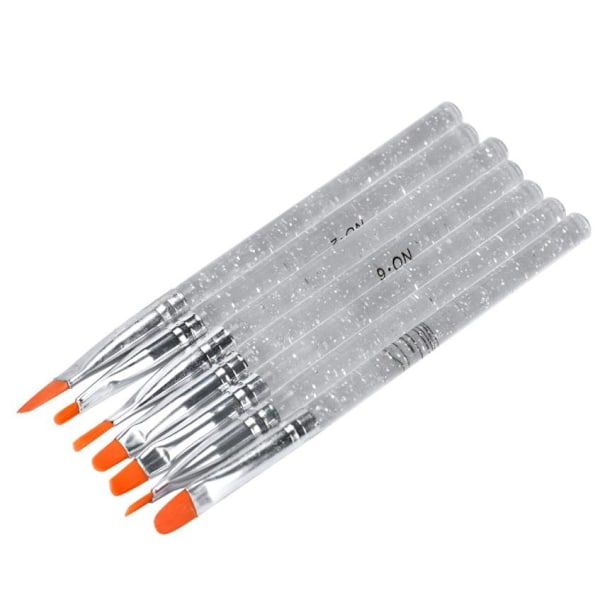7st Akryl/UV Penslar naglar - Clear Transparent