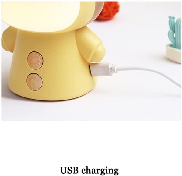 Cartoon LED Desk Lamp Learning Foldable Rechargeable Eye Protection Student Children Reading Lamp Night Light Bedside Lamp Gradient Color