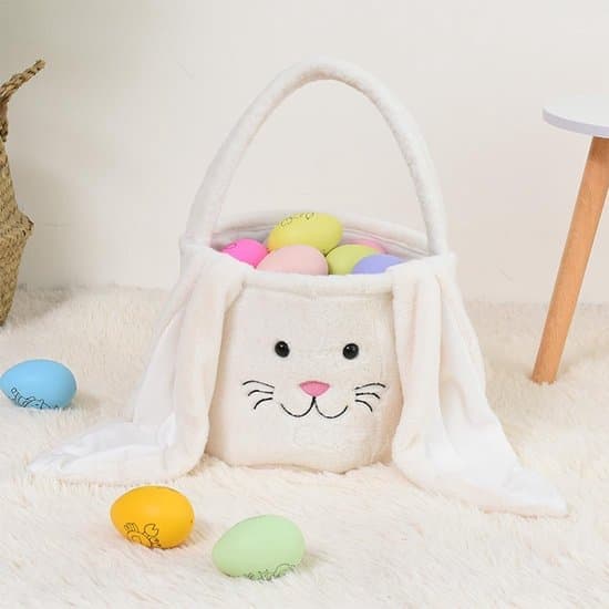 Easter Basket - Easter Decoration - Easter Ornament - Easter Basket with Bunny Ears - Fillable Easter Basket - Easter Egg Decoration
