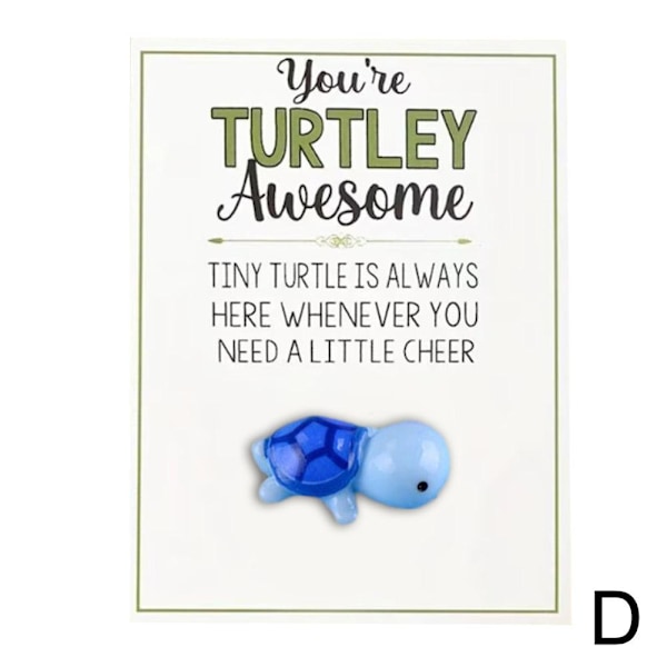 Mini Pocket Hug Sköldpadda, Du är Sköldpaddligt Fantastisk Notkort Hälsningar blue turtle one size blue turtle one size