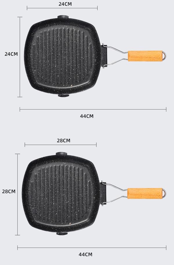 Frying Pan Cookware Omelette Pan for Kitchen Stainless Steel Electric Stove 28*28cm