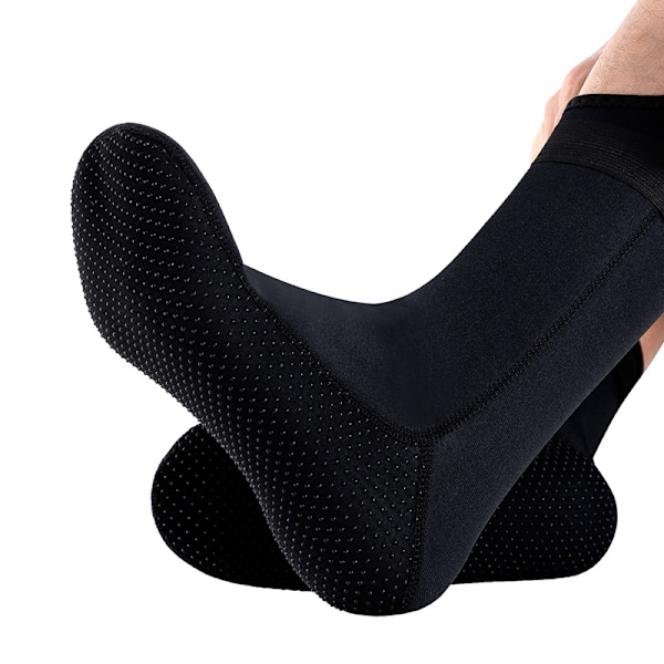 3mm neopren dykstrumpor Skor Vattenstövlar Halkfri strandstövel Black L Black L