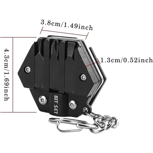 14-in-1 Multi-tool Swiss Army Knife, Multifunctional Pocket Tool, Multifunctional Keychain for Camping and Hiking