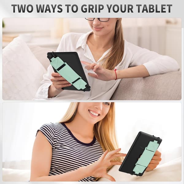 2-pack säkerhetshandrem för 6-8\" Kindle e-läsare Fire Tablet-Kindle/Kobo/Voyaga/Lenovo/Sony E-boksplatta, högelastisk mångsidig handrem