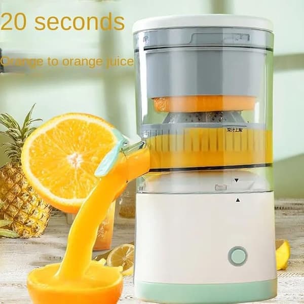 Portable Citrus Juicer with USB Charging 2-in-1 Efficient Juicing and Pulp Separation for Home Use