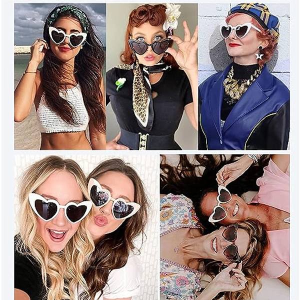 3 st hjärtformade solglasögon för kvinnor trendiga retro cat eye solglasögon presentidé glasögon trendiga för kvinnor estetiska