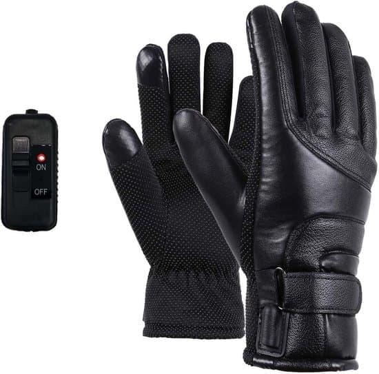 Opvarmede handsker – Sort – USB Genopladelige – Touchscreen Kompatible – Vandafvisende – Vindtætte – Skridsikre – One Size – Vinter