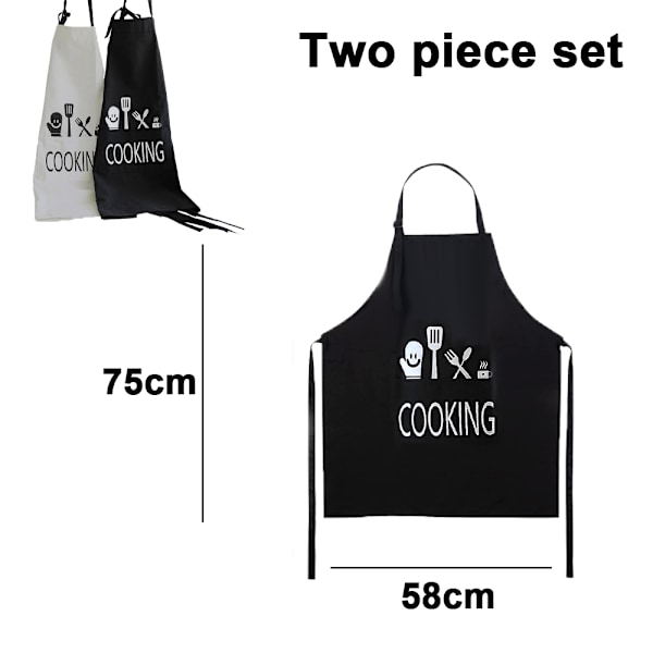 Förklädesset Köksgåva Set för par Present till förlovningar Bröllop Årsdagar och mer 2-delad One-size