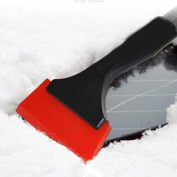 Ice Scraper, 42 cm Snow Scraper with Non-Slip Handle, Extended Snow and Ice Scraper for Car Windshields and Home Windows (Red)