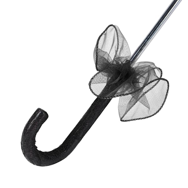 Bröllop Brud Paraply Unik Fällbar Spets Tyg Parasol Paraply Prestanda RekvisitaSvart