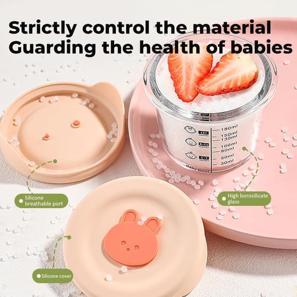 Babymatbokser Spedbarnsmatbeholdere 4 stk 230 ml Runde