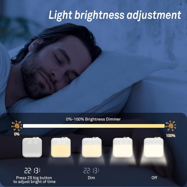 This alarm clock with night light has a built-in battery, dual alarms, and a snooze function, making it ideal for heavy sleepers.