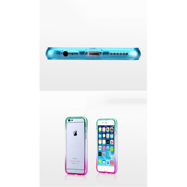 Gradient färgade Bumper till iPhone 6/6S - Olika färger MultiColor Blå/Gul MultiColor Blå/Gul