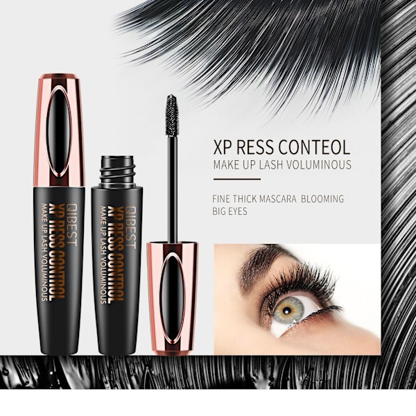4D Silk Fiber Mascara Extension Längd Ögonfrans Curling