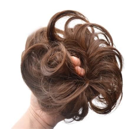 Hårelastik med hår extensions / donut - Flere farver Nr - #1