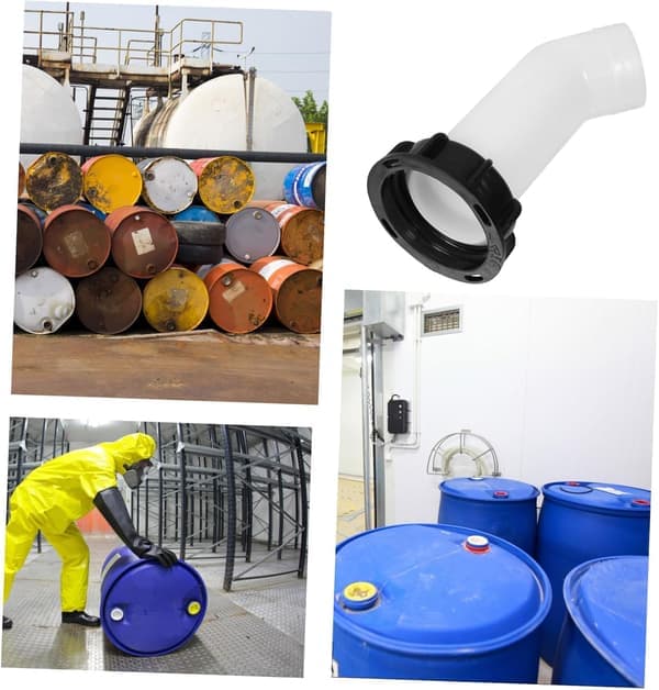 3 stk avløpsrør for 2 \" IBC 1000L - slangeforlengelse og adapter
