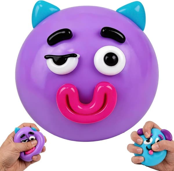 DIY Ansikte Squishy Leksak Kuriosa Hundansikte Squishy Söt Långsam Stigning Avkopplande Sensorisk Fidget Lindring för Ångestlindring (Lila)