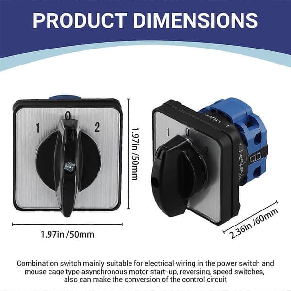 AC 440V 240V SZW26-20/D101.1 Universal Omkopplare Rotary Switch