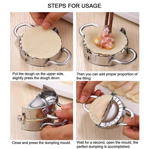 Liten dumplingform i rustfritt stål 7,5 cm – Dumplings og Pierogi