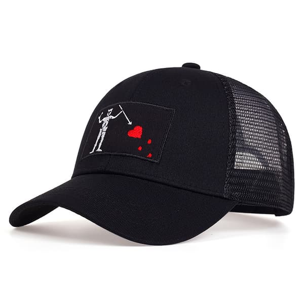 Navy Seal Team Pirate Trident Tactical Mesh Baseballkeps Broderi LOGO Hög svart