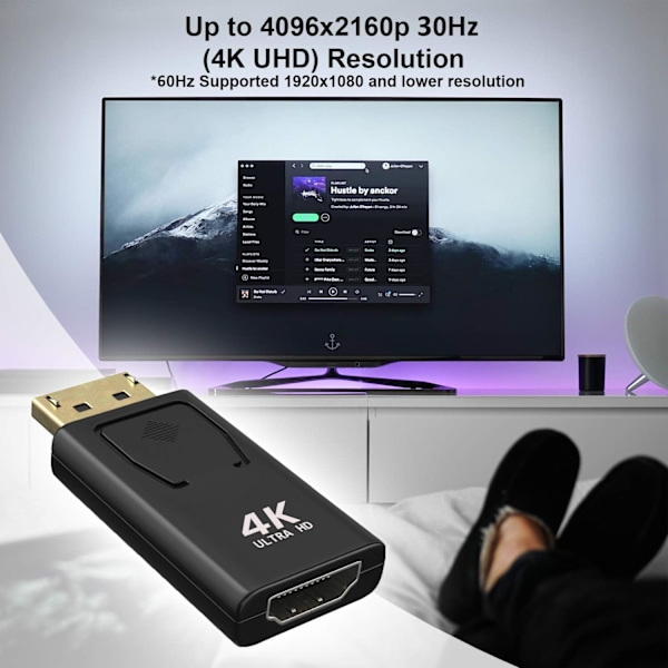 (5-PACK) Displayport (hane) till HDMI adapter (hona) ( 1080P / 4K )
