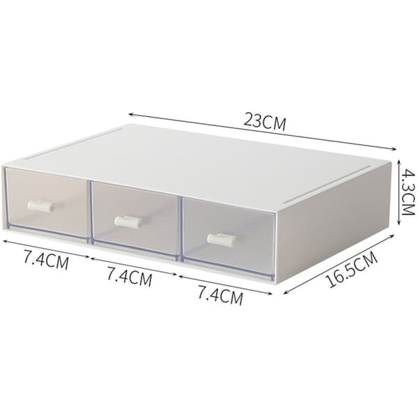Multi-compartment Desk Drawer for Cosmetics, Office Supplies, Articles, Plastic Desk Storage